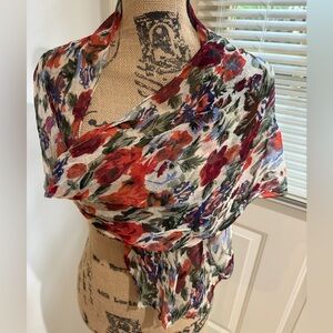 13”X64” gorgeous light red, green, blue,… scarf